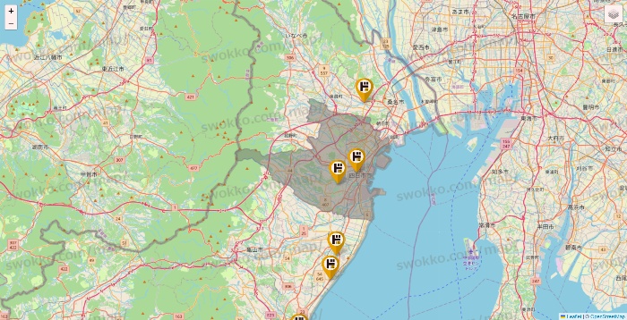 三重県のドン・キホーテの店舗地図