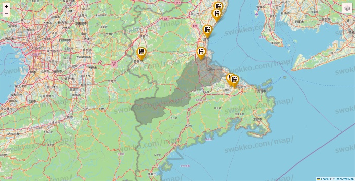 三重県のドン・キホーテの店舗地図