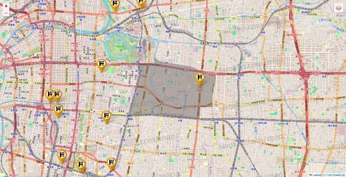 大阪府のドン・キホーテの店舗地図