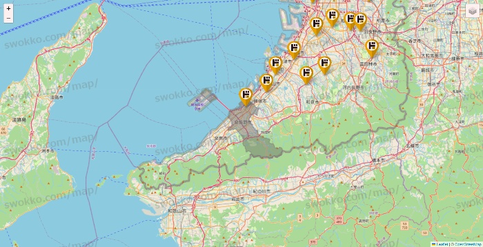 大阪府のドン・キホーテの店舗地図