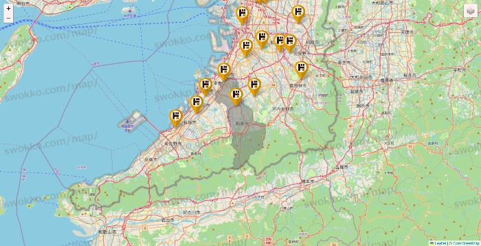 大阪府のドン・キホーテの店舗地図