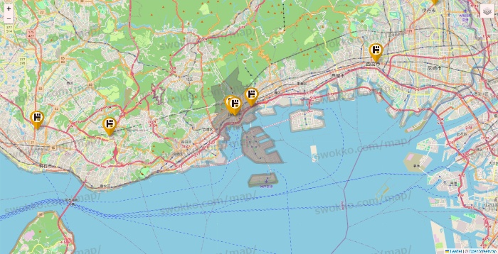 兵庫県のドン・キホーテの店舗地図