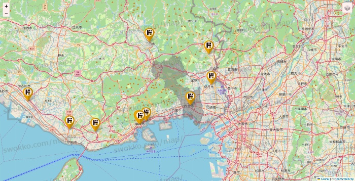 兵庫県のドン・キホーテの店舗地図