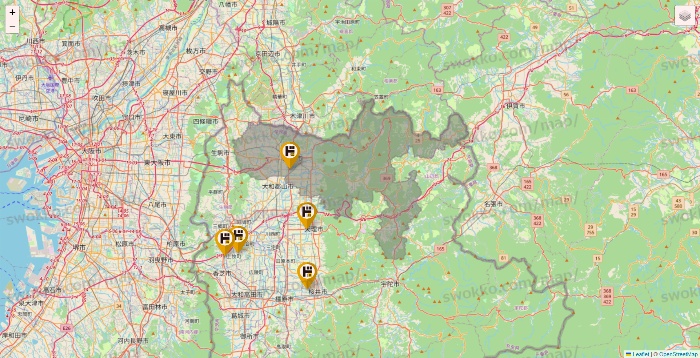 奈良県のドン・キホーテの店舗地図