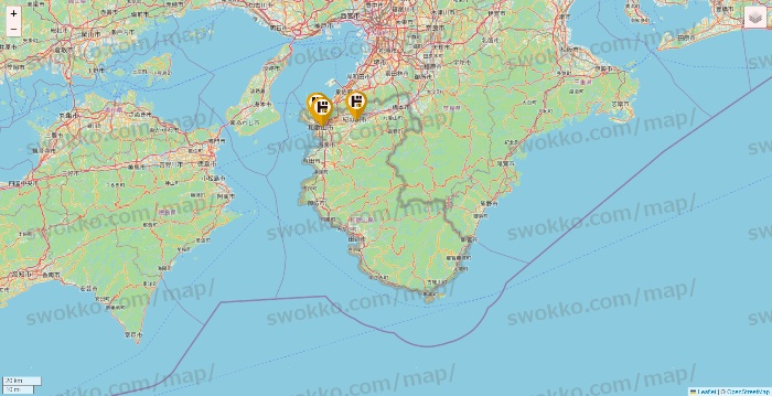 和歌山県のドン・キホーテの店舗地図