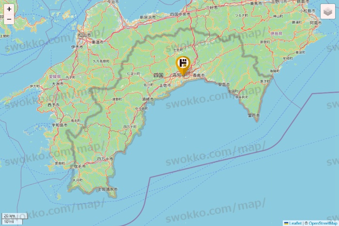 高知県のドン・キホーテの店舗地図