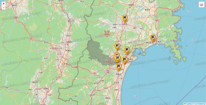 宮城県のドン・キホーテの店舗地図