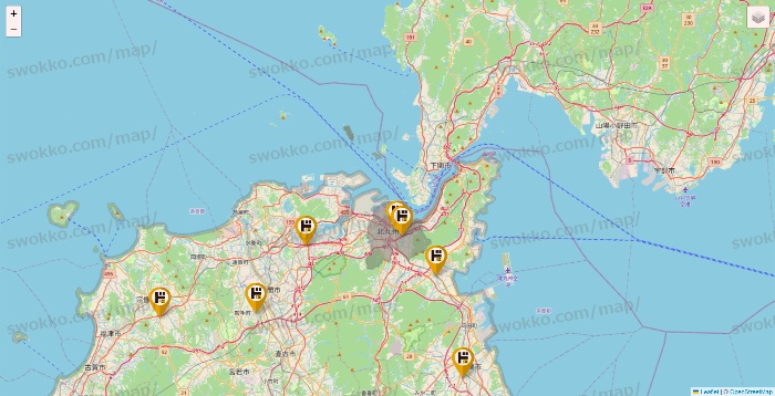 福岡県のドン・キホーテの店舗地図