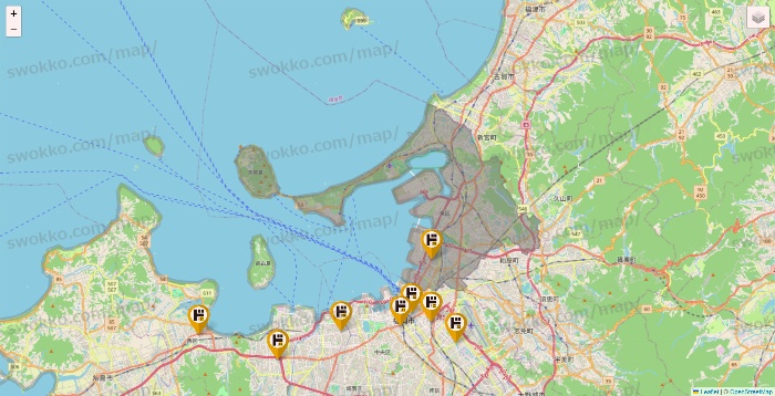 福岡県のドン・キホーテの店舗地図