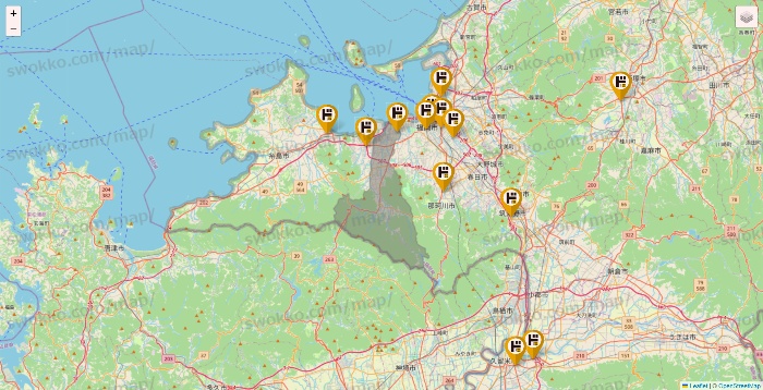 福岡県のドン・キホーテの店舗地図