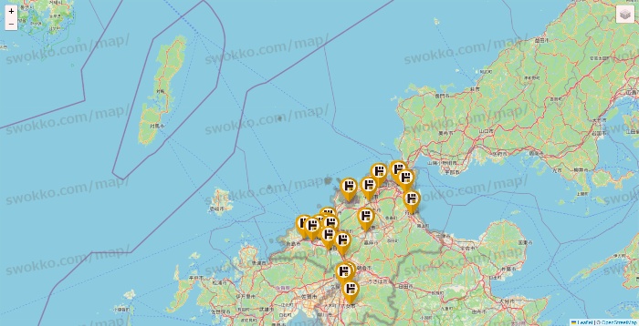 福岡県のドン・キホーテの店舗地図