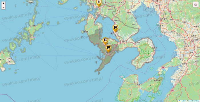 長崎県のドン・キホーテの店舗地図