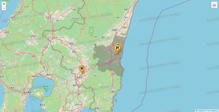 宮崎県のドン・キホーテの店舗地図