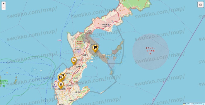 沖縄県のドン・キホーテの店舗地図
