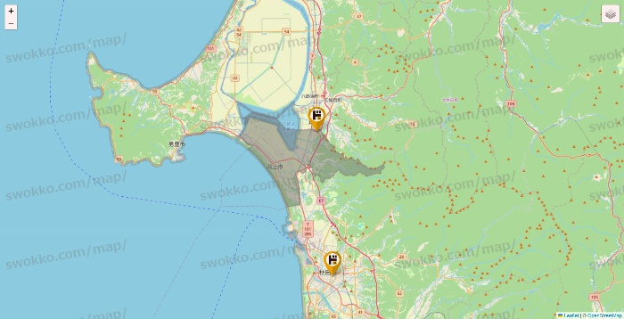 秋田県のドン・キホーテの店舗地図