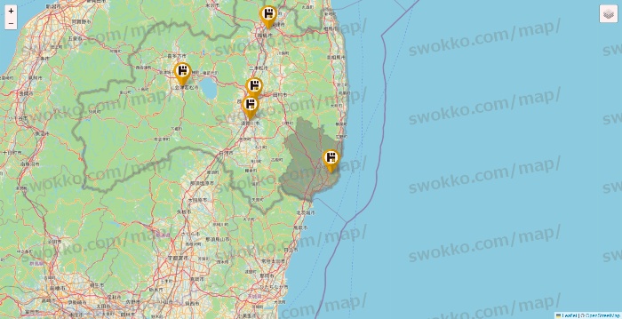 福島県のドン・キホーテの店舗地図