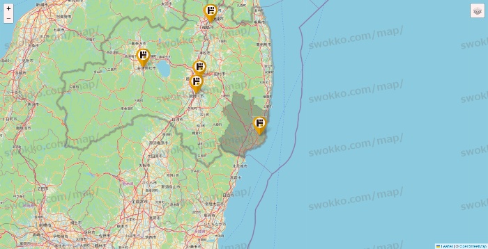 福島県のドン・キホーテの店舗地図