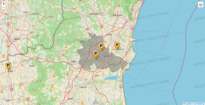 茨城県のドン・キホーテの店舗地図