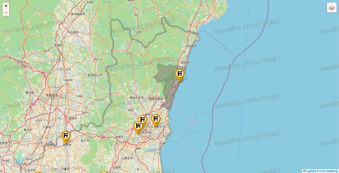 茨城県のドン・キホーテの店舗地図