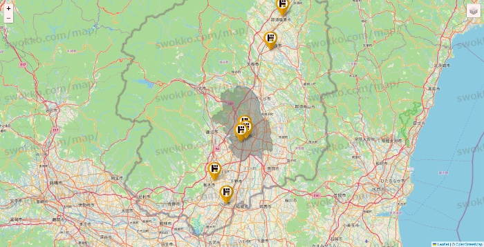 栃木県のドン・キホーテの店舗地図