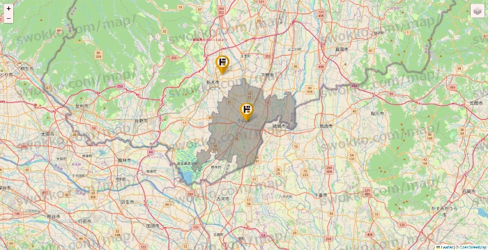 栃木県のドン・キホーテの店舗地図
