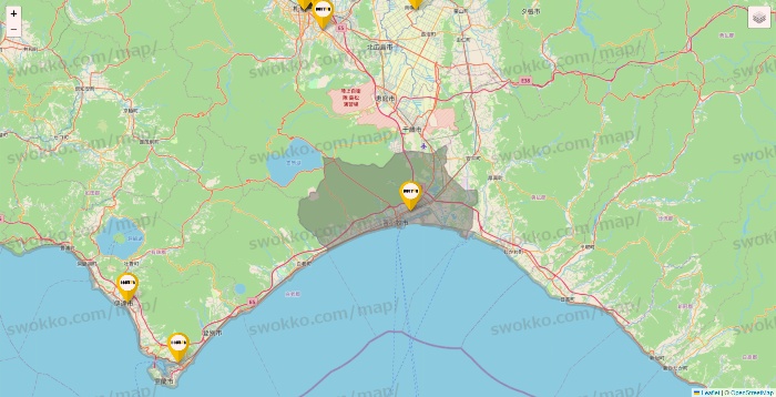 北海道のドトールの店舗地図