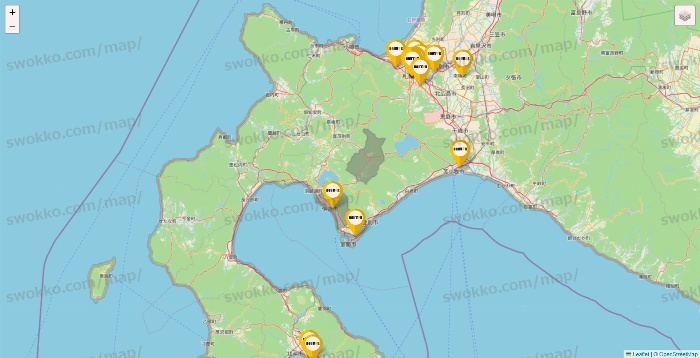 北海道のドトールの店舗地図