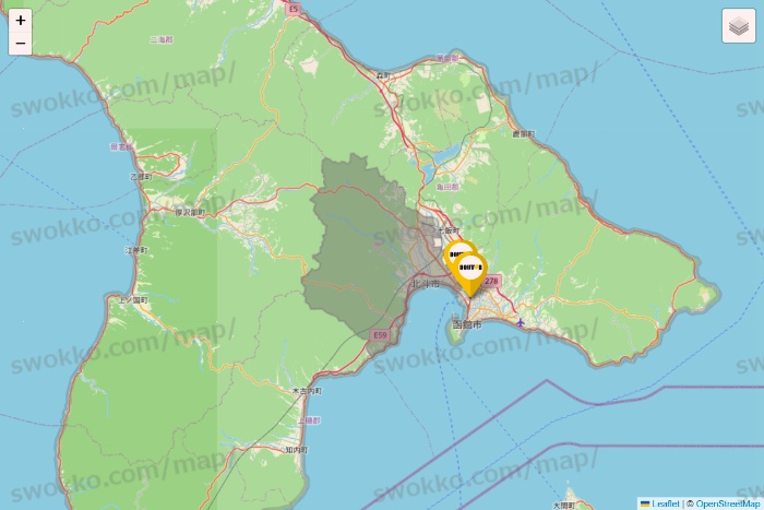 北海道のドトールの店舗地図