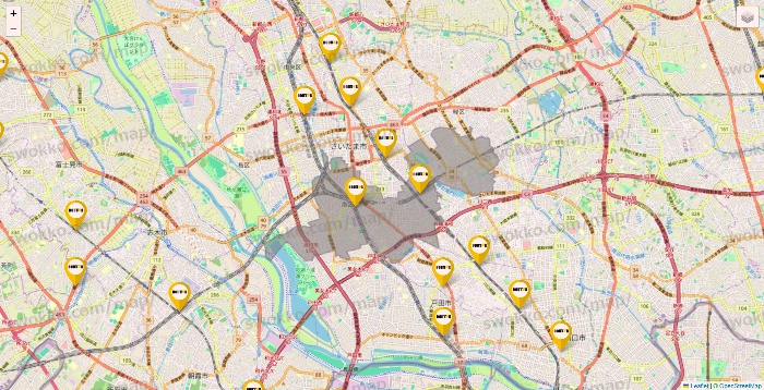 埼玉県のドトールの店舗地図