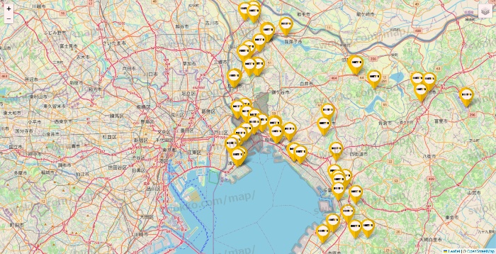 千葉県のドトールの店舗地図