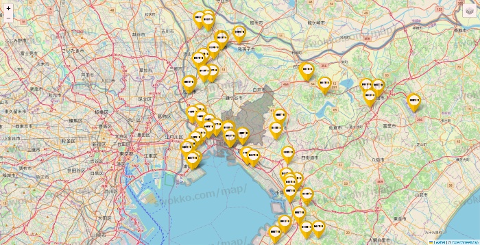 千葉県のドトールの店舗地図