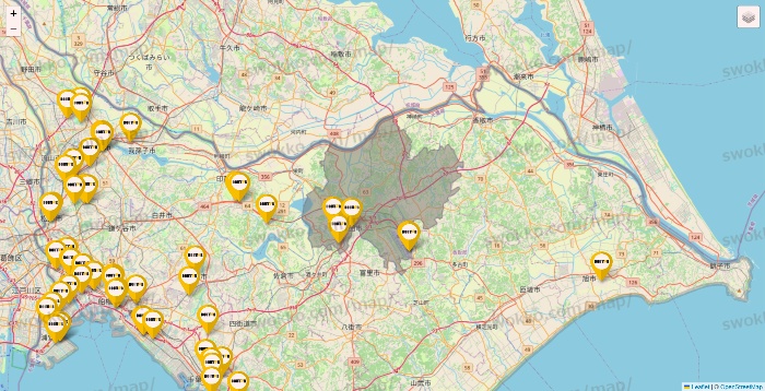 千葉県のドトールの店舗地図