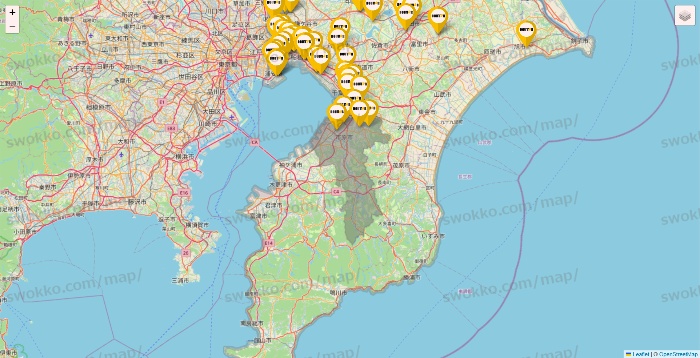 千葉県のドトールの店舗地図