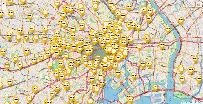 東京都のドトールの店舗地図