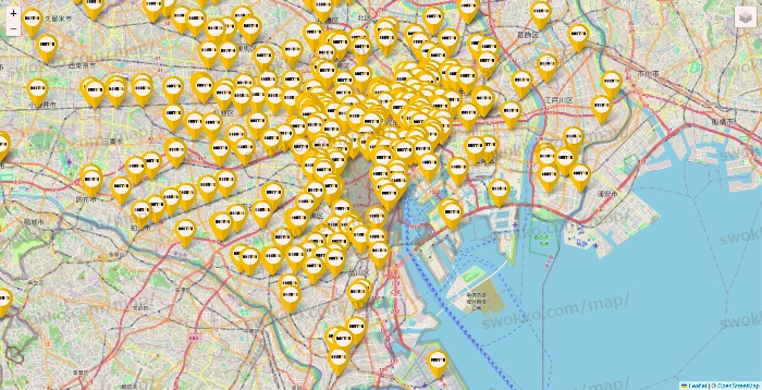 東京都のドトールの店舗地図