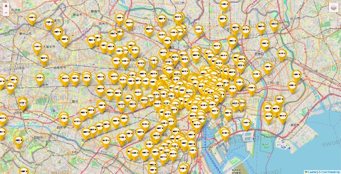東京都のドトールの店舗地図