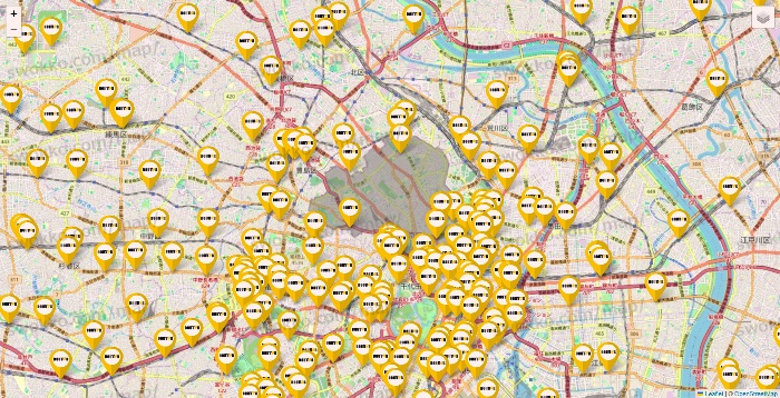東京都のドトールの店舗地図