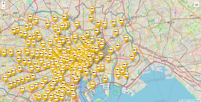 東京都のドトールの店舗地図