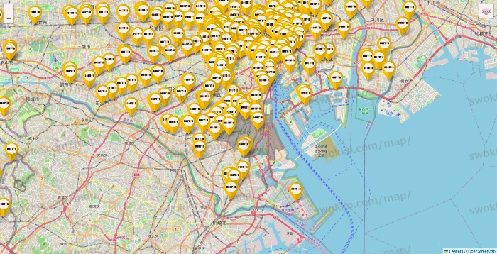 東京都のドトールの店舗地図
