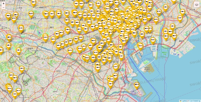 東京都のドトールの店舗地図