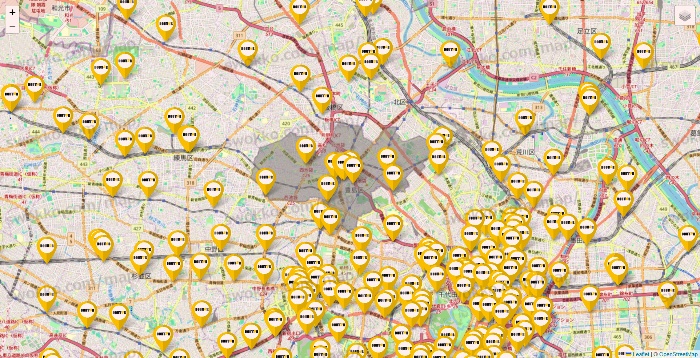 東京都のドトールの店舗地図