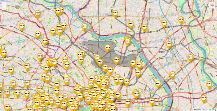 東京都のドトールの店舗地図