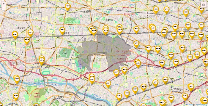 東京都のドトールの店舗地図