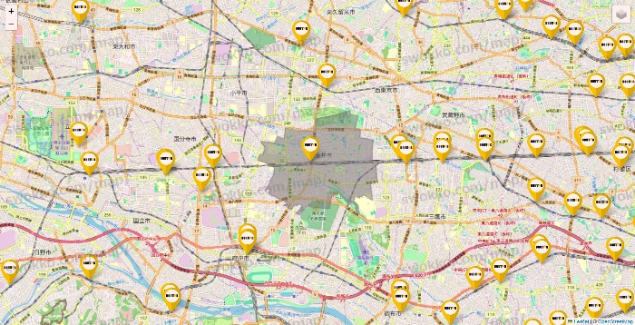 東京都のドトールの店舗地図