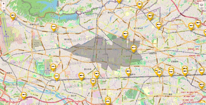 東京都のドトールの店舗地図