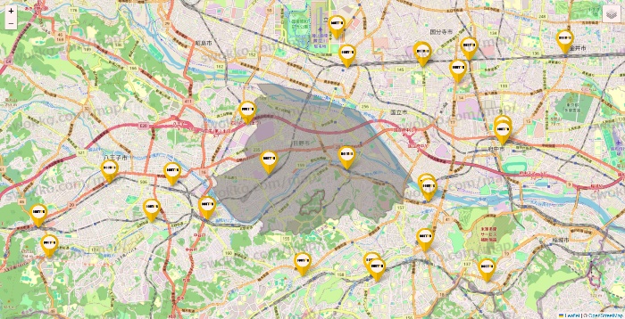 東京都のドトールの店舗地図