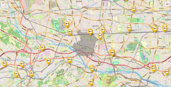東京都のドトールの店舗地図
