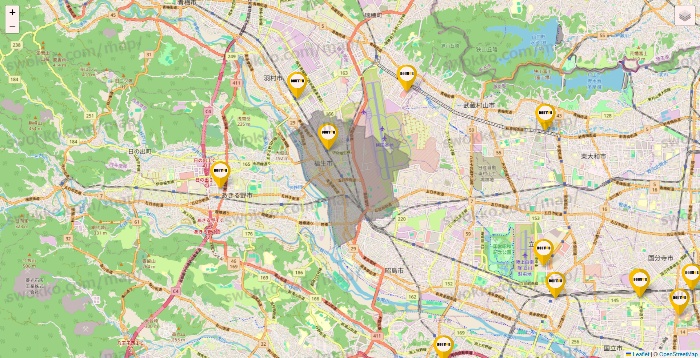 東京都のドトールの店舗地図