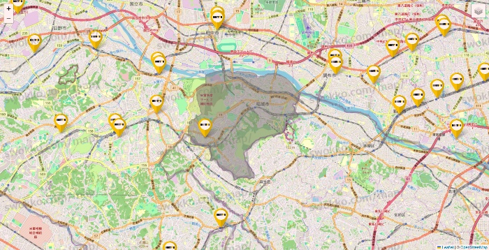 東京都のドトールの店舗地図