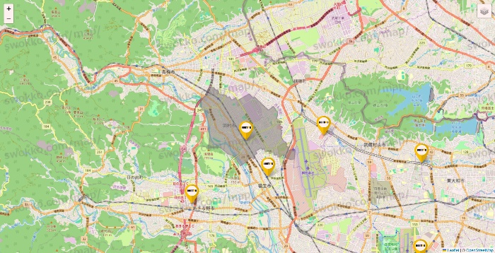 東京都のドトールの店舗地図
